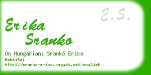 erika sranko business card