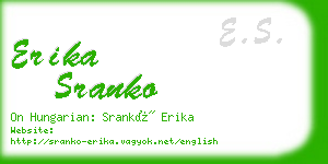 erika sranko business card